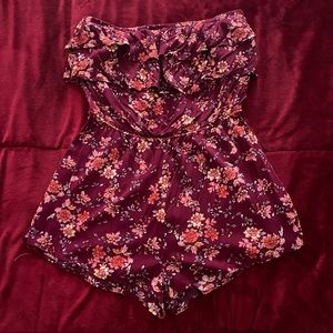 Romper with Flower Print